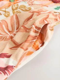 Next Pink Floral Patch Print Square Neck Wide Leg Jersey Jumpsuit^Women Jumpsuits & Playsuits