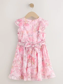 Next Pink Floral Ruffle Party Dress (3-16yrs)^ Dresses