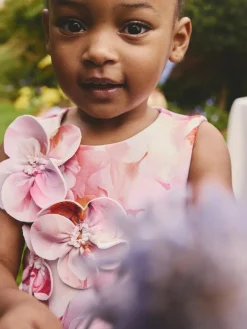 Clearance Next Scuba Occasion Dress (3mths-7yrs) Pink Floral