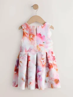 Clearance Next Scuba Occasion Dress (3mths-7yrs) Pink Floral