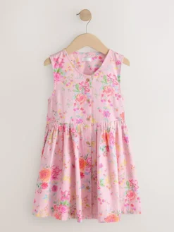 Next Stripe Short Sleeve Button Through Dress (3-16yrs)^ Dresses