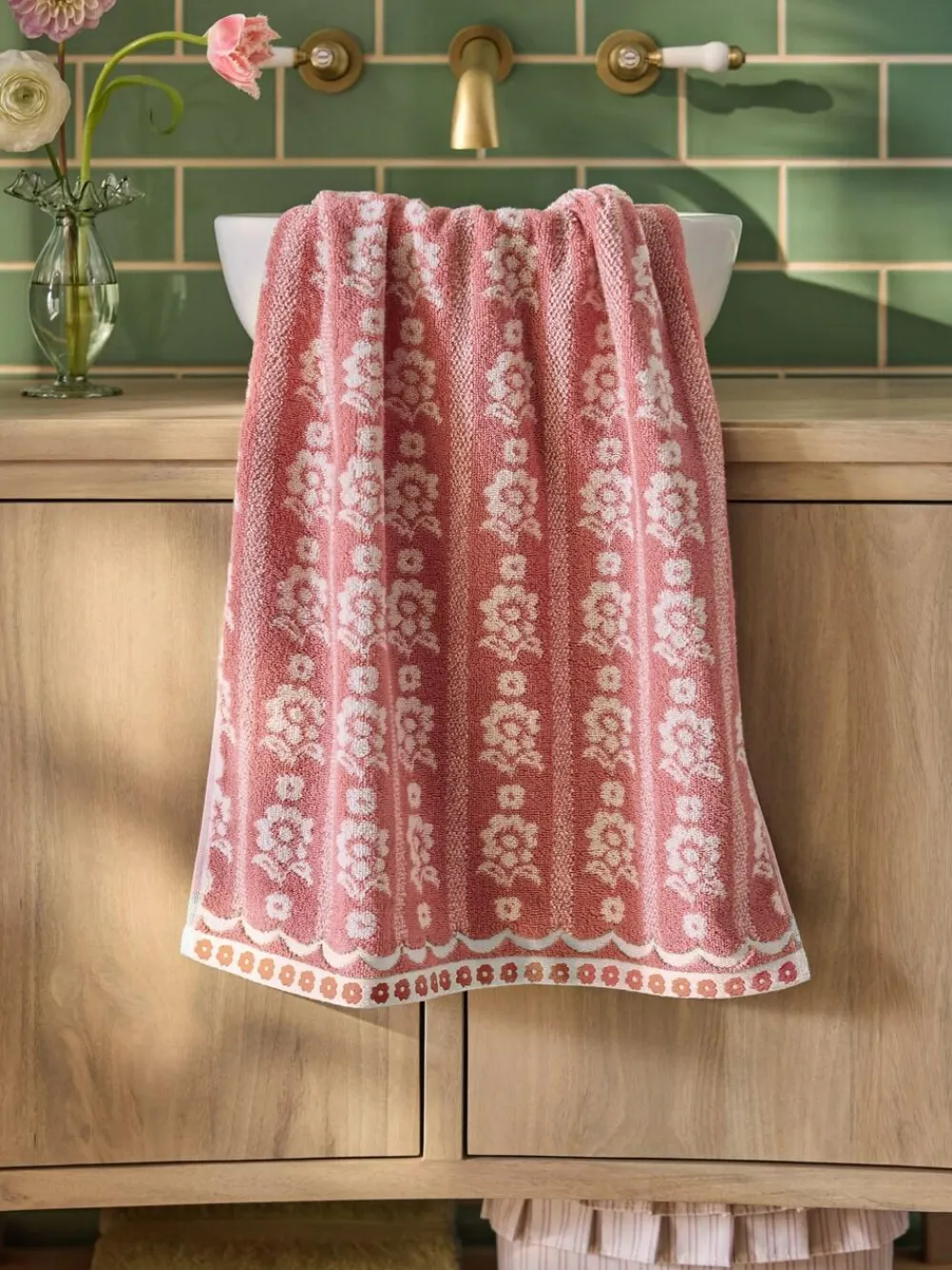 Outlet Next Floral Towel Pink