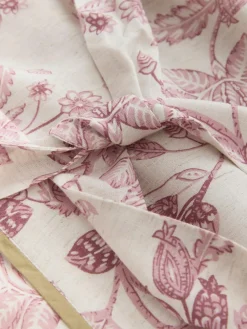 Outlet Next Pink Floral Viscose/Linen Blend Dressing Gown