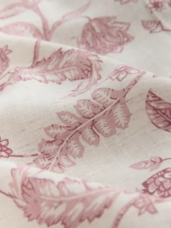 Outlet Next Pink Floral Viscose/Linen Blend Dressing Gown