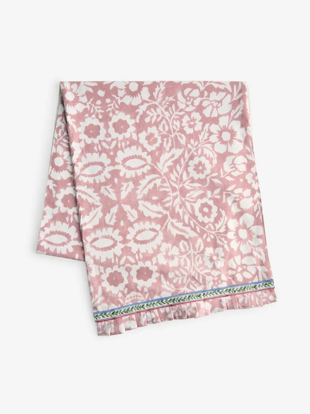Outlet Next Pink Floral Woodblock Kitchen Table Runner