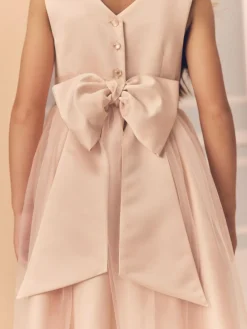 Online Next Flower Girl Bow Dress (3mths-16yrs) Pink