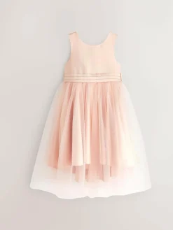 Online Next Flower Girl Bow Dress (3mths-16yrs) Pink