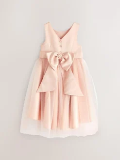 Online Next Flower Girl Bow Dress (3mths-16yrs) Pink