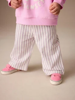 Next Pink Flower Sweatshirt & Wide Leg Trousers Set (3mths-7yrs)^ Sets & Coords