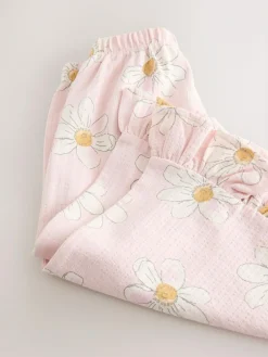 Next Pink Flower Wide Leg Frill Trousers (3mths-7yrs)^ Pants & Leggings|Pants & Leggings