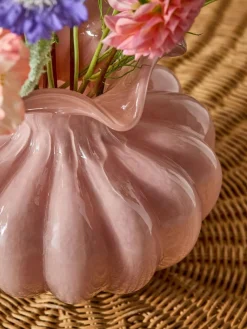 Discount Next Pink Frill Glass Vase