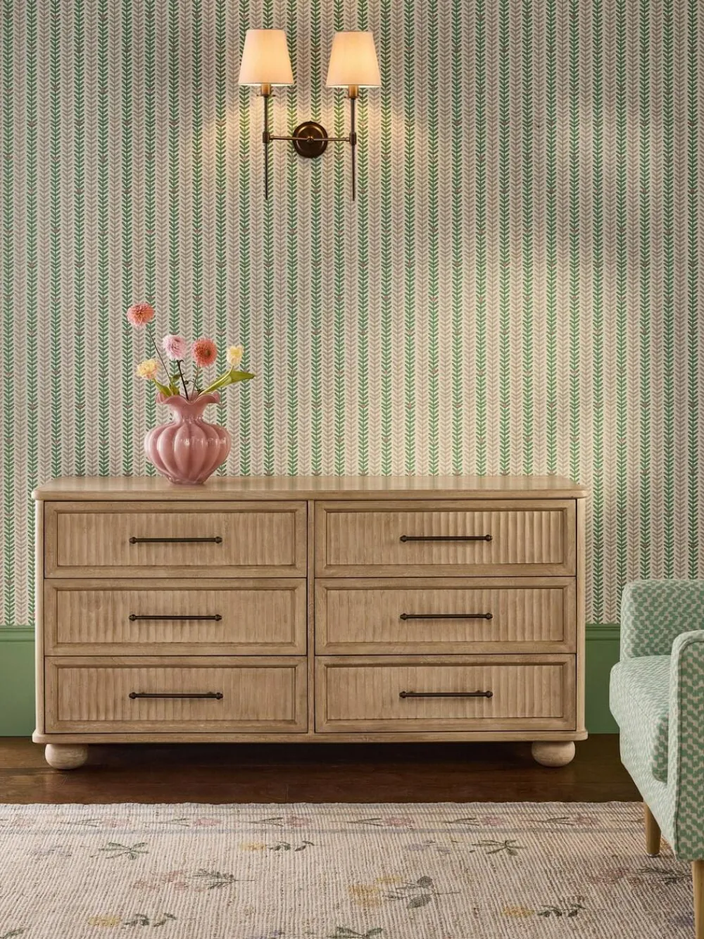 Discount Next Pink Frill Glass Vase