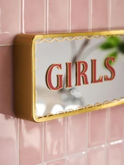 Next Pink Girls Club Mirrored Sign Ornament^ Ornaments|Bathroom Accessories