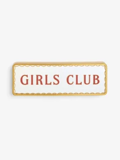 Next Pink Girls Club Mirrored Sign Ornament^ Ornaments|Bathroom Accessories