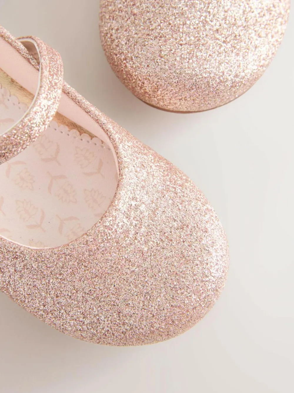 Online Next Pink Glitter Standard Fit (F) Flower Girl Occasion Mary Jane Shoes
