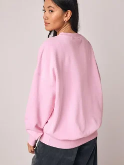 Clearance Next Pink Graphic Beaded Fish Graphic Sweatshirt