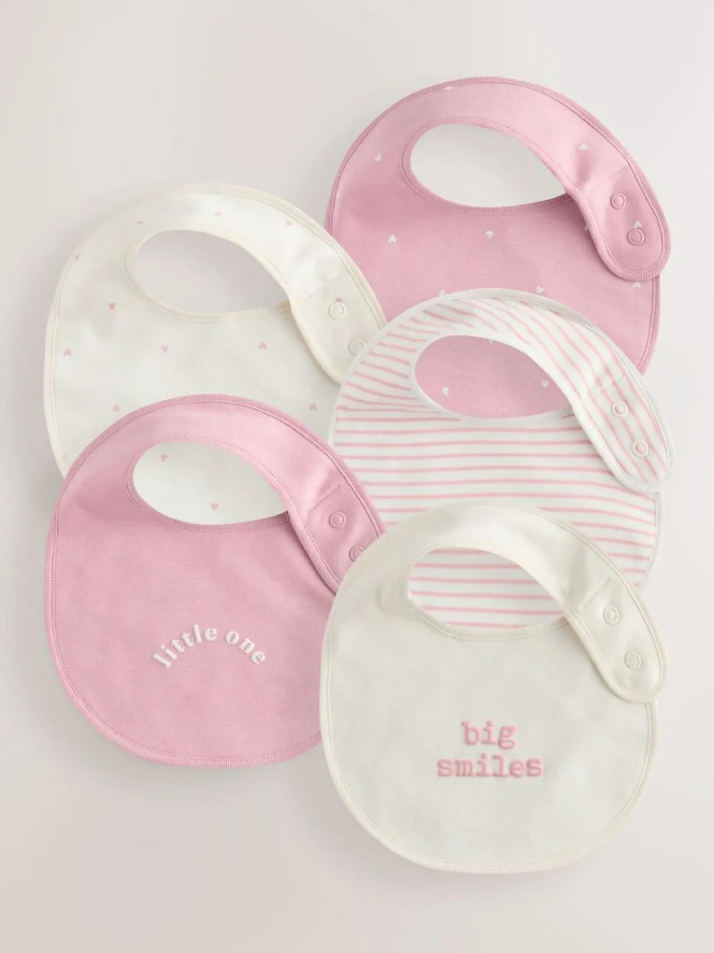 Next Pink Heart Baby Bibs 5 Pack^ Bibs|Newborn Accessories