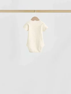 Next Pink Heart Baby Short Sleeve Bodysuits 5 Pack^ Baby Girls|Baby Girls