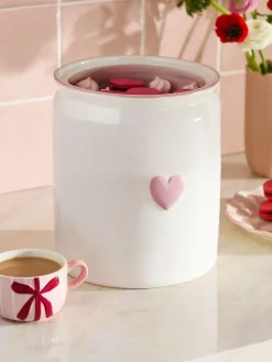 Hot Next Pink Heart Ceramic Bread Bin