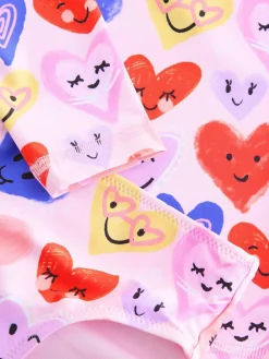 Hot Next Long Sleeve Sunsafe Swim Set (3mths-7yrs) Pink Heart