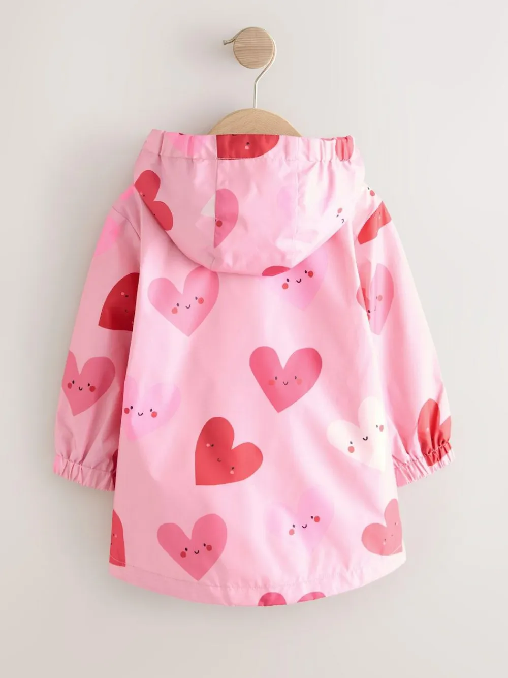 Next Pink Heart Shower Resistant Printed Cagoule Jacket (3mths-7yrs)^ Coats, Jackets & Pramsuits|Coats, Jackets & Pramsuits