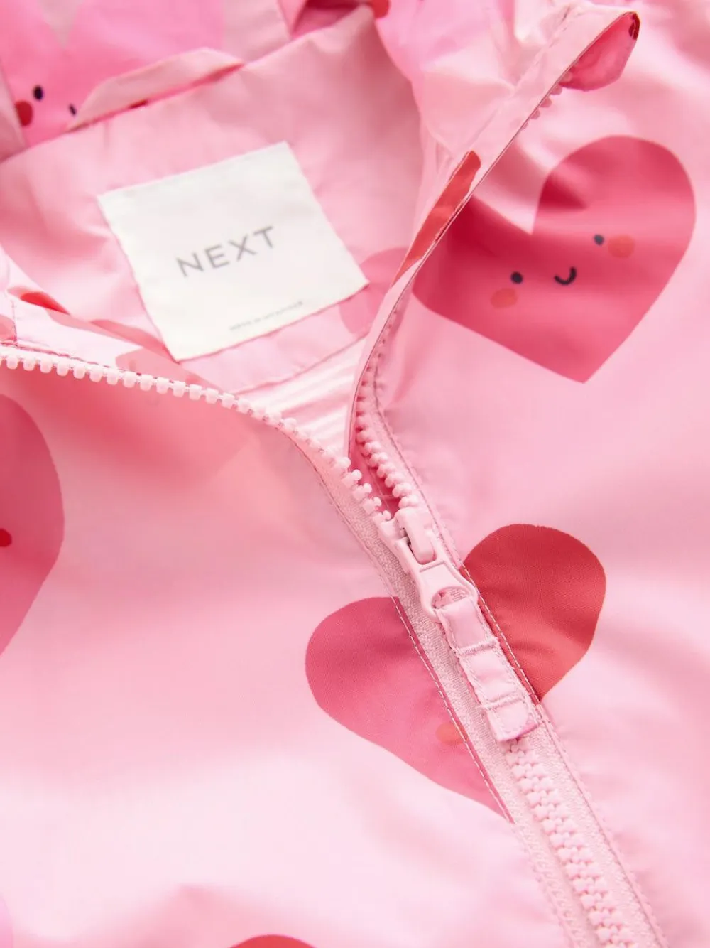 Next Pink Heart Shower Resistant Printed Cagoule Jacket (3mths-7yrs)^ Coats, Jackets & Pramsuits|Coats, Jackets & Pramsuits