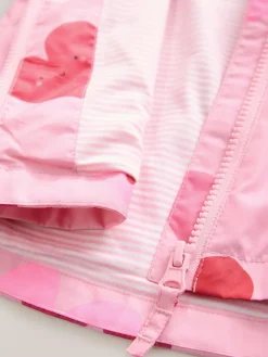 Next Pink Heart Shower Resistant Printed Cagoule Jacket (3mths-7yrs)^ Coats, Jackets & Pramsuits|Coats, Jackets & Pramsuits