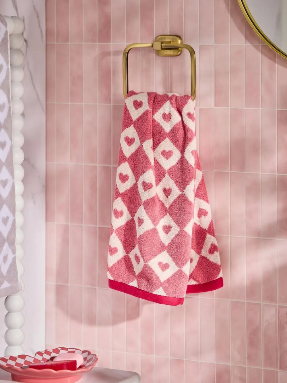 Clearance Next Pink Heart Towel