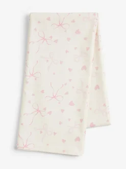 Next Pink Hearts and Bows Wipe Clean Tablecloth^ Table Linen, Placemats & Coasters