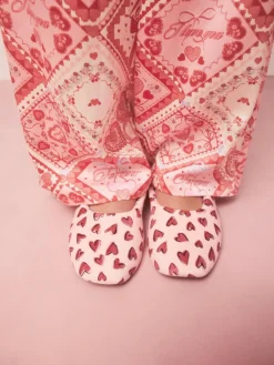 Next Pink Hearts Ballet Slippers^Women Slippers