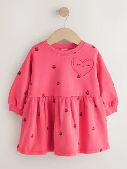 Next Pink Hearts Sweat Dress (3mths-7yrs)^ Knitwear|Knitwear