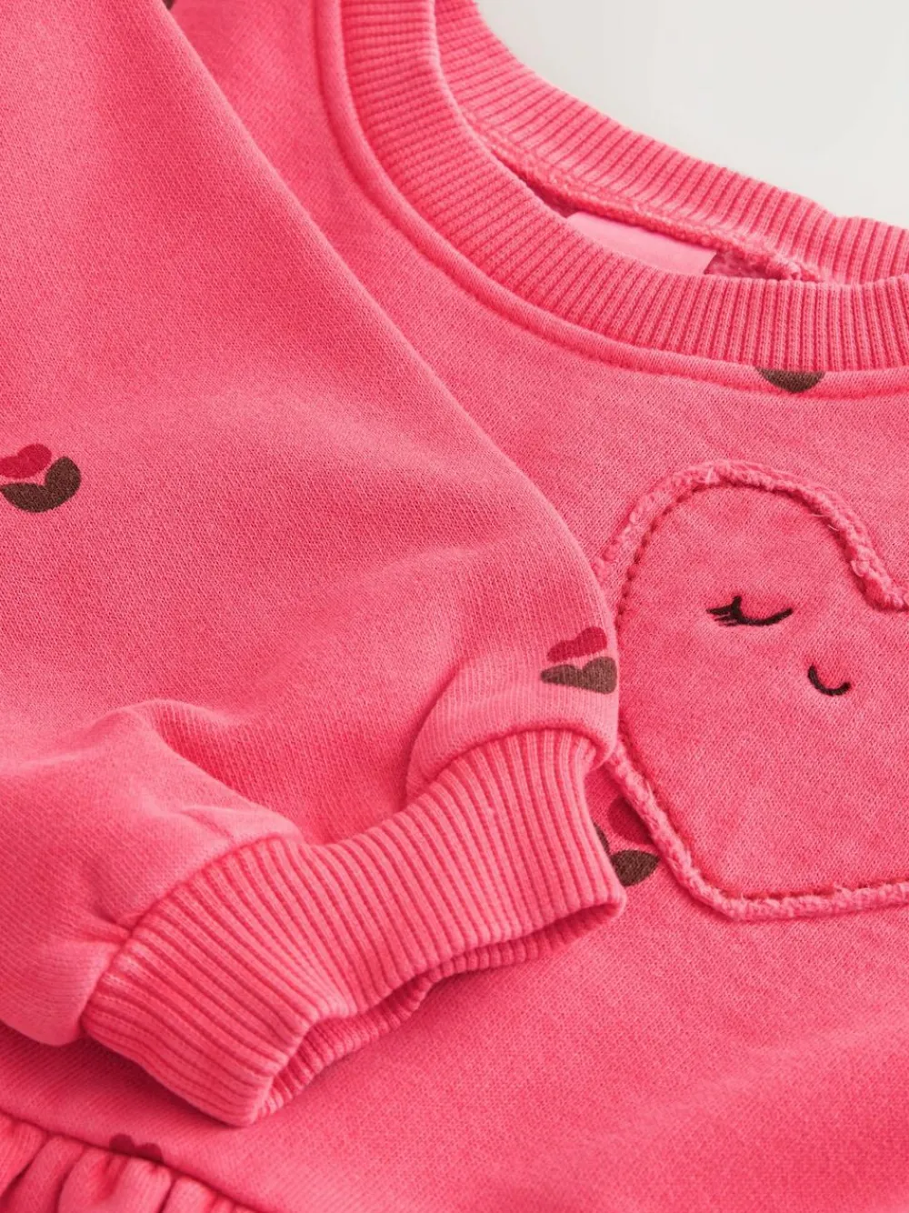 Next Pink Hearts Sweat Dress (3mths-7yrs)^ Knitwear|Knitwear