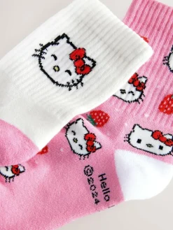 Next Pink Hello Kitty 2 Pack Cotton Rich Ankle Socks^ Socks & Tights|Socks & Tights