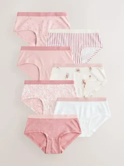 Online Next Pink Hipsters Briefs 7 Pack (2-16yrs)