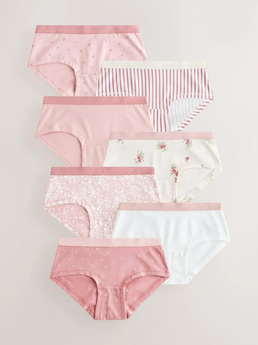 Online Next Pink Hipsters Briefs 7 Pack (2-16yrs)