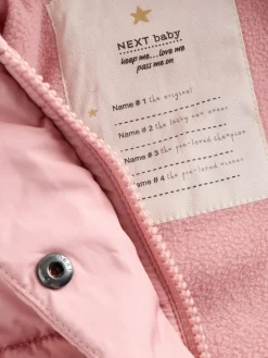 Best Next Hooded Baby Padded Jacket (0mths-2yrs) Pink