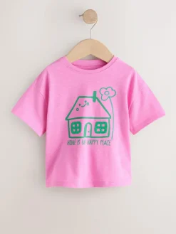 Next Pink House Short Sleeve T-Shirt (3mths-7yrs)^ Tops|T-Shirts