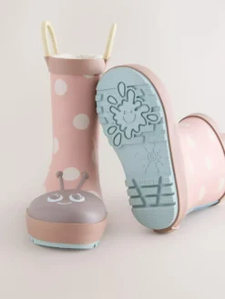 Sale Next Pink Ladybird Handle Wellies