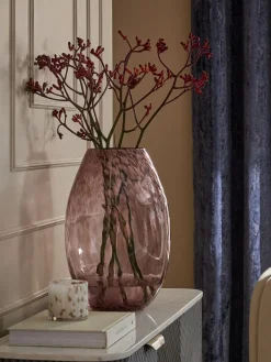 Next Pink Large Glass Confetti Vase^ Vases