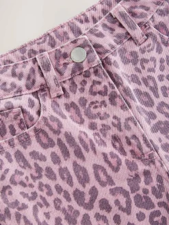 Hot Next Wide Leg Jeans (3-16yrs) Pink Leopard Print