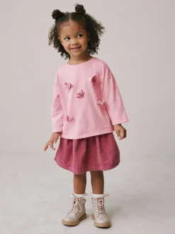 Next Long Sleeve Mesh Heart Appliqué Top (3mths-7yrs)^ Cosy Club