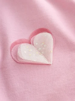 Next Long Sleeve Mesh Heart Appliqué Top (3mths-7yrs)^ Cosy Club
