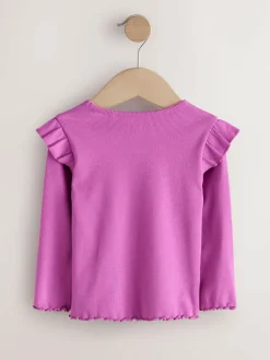 Next Long Sleeve Ribbed Frill Top (3mths-7yrs)^ Tops|Nightwear