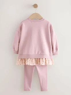 Best Next Long Sleeve Top and Leggings Set (3mths-7yrs) Pink
