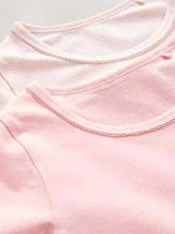 Online Next Long Sleeve Vests 2 Pack (1.5-12yrs) Pink