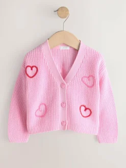 Clearance Next Pink Love Bug Cardigan (3mths-7yrs)