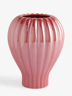 New Next Pink Lustre Ribbed Vase