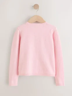 Hot Next Cardigan (3mths-10yrs) Pink Marl