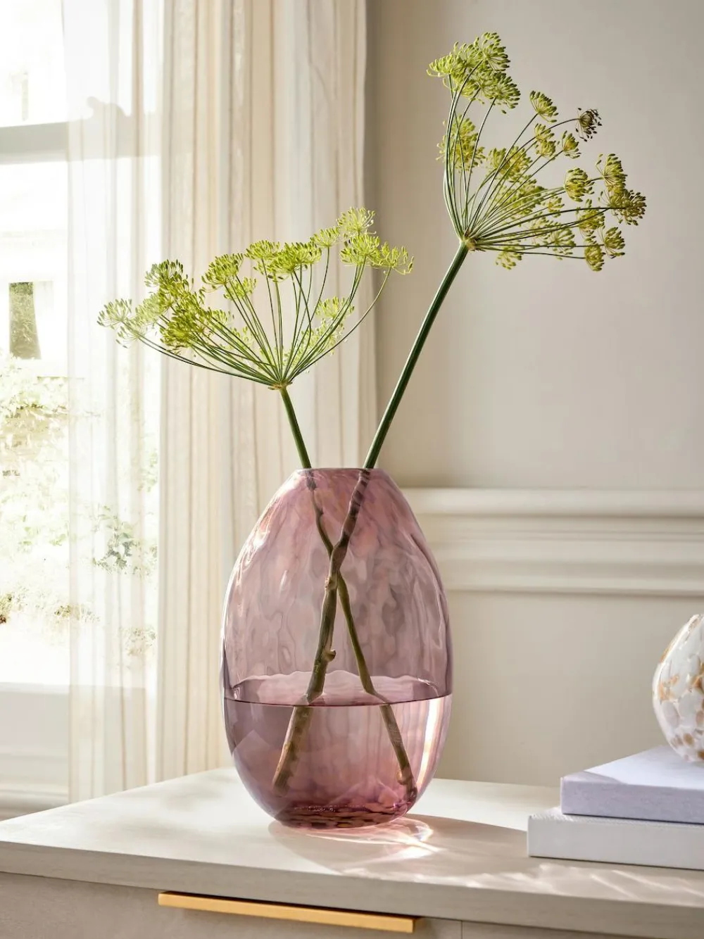 Clearance Next Pink Medium Glass Confetti Vase