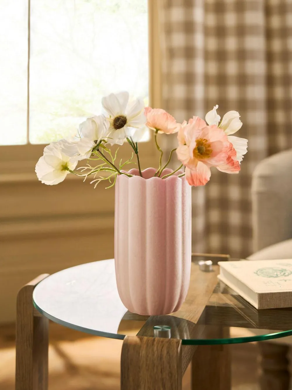 Next Pink Mini Ceramic Scalloped Vase^ Vases